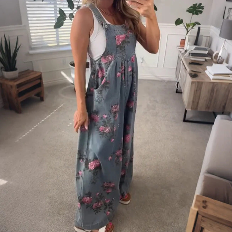 💗Specjalna oferta letnia✨Damski casualowy kombinezon jeansowy z nadrukiem