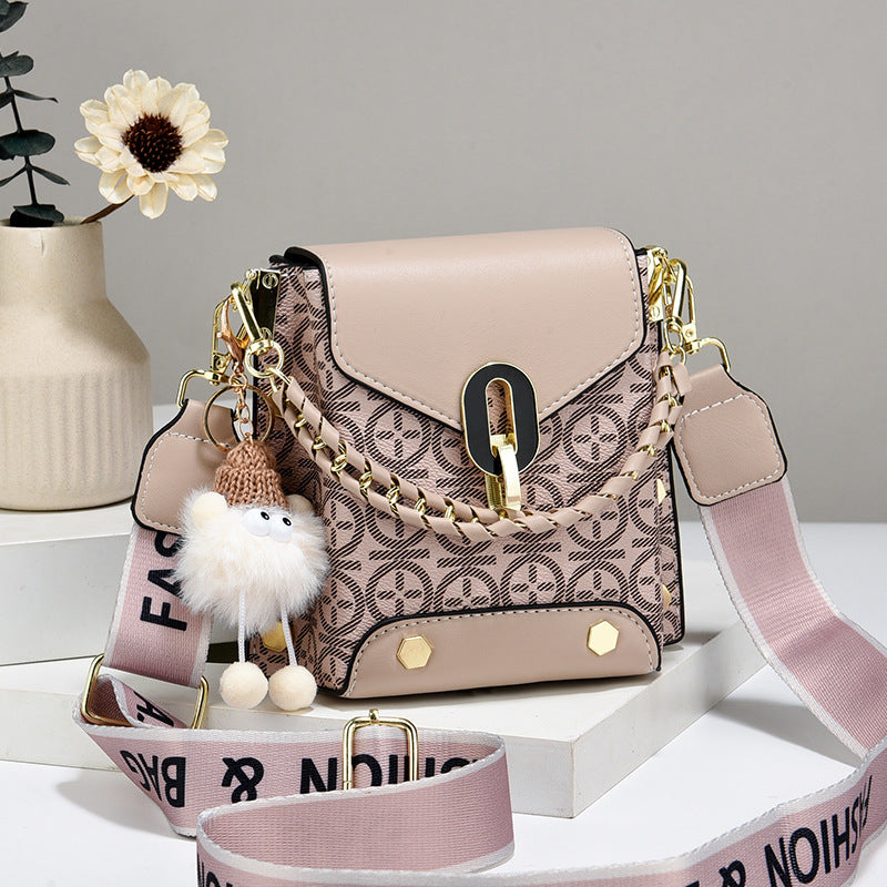 Damska modna skórzana torba crossbody