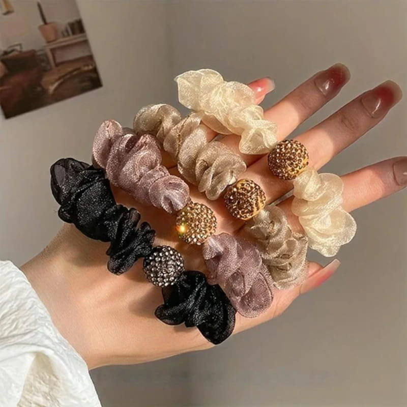 🔥✨Pirk 1, gauk 2 nemokamai💕Elegantiškos krištolinio tinklelio plaukų juostos-LT