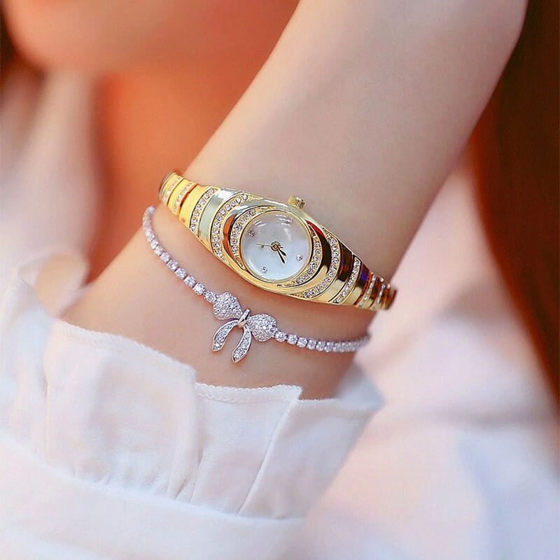 💎Ženska ura s kristalno zapestnico⌚-SI