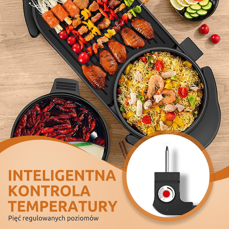Kombinált grill és forró edény