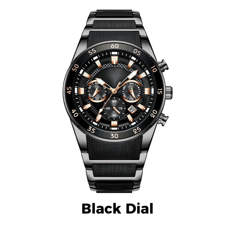 🎁 Wodoodporny, wielofunkcyjny zegarek kwarcowy dla mężczyzn⌚