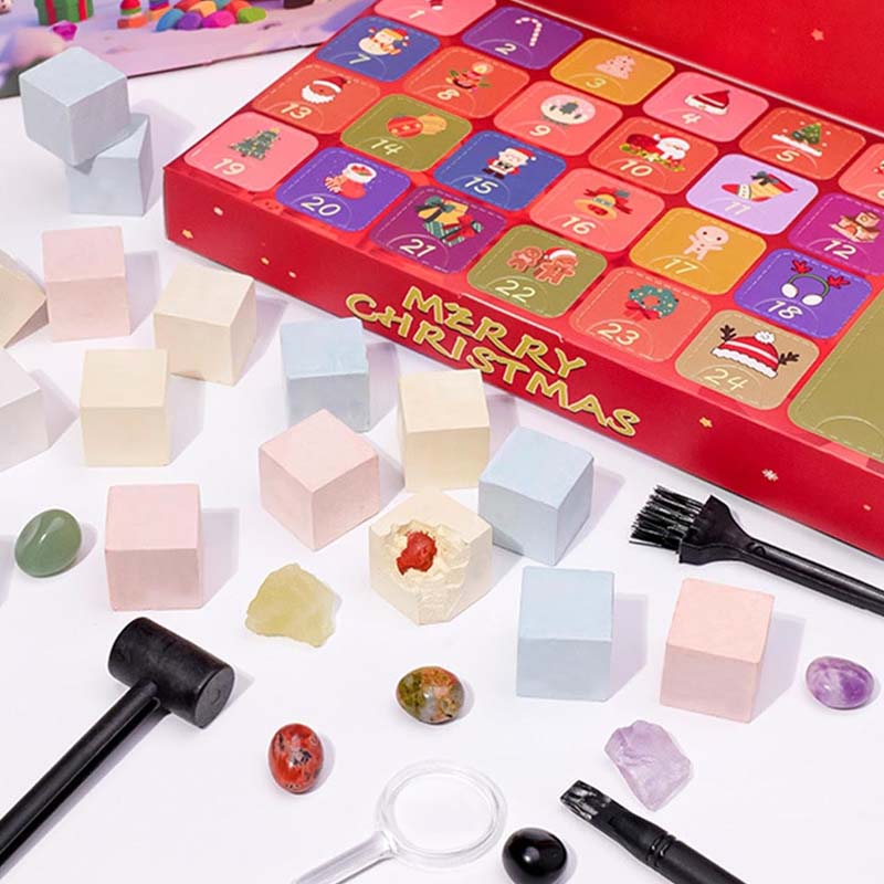 Zestaw 24-dniowego kalendarza adwentowego z eksploracją geologiczną