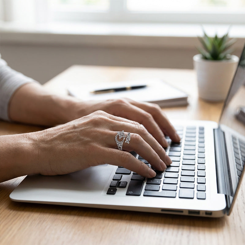 Prstan z odprtim keltskim vzorcem, izdelan iz srebra 925-SI