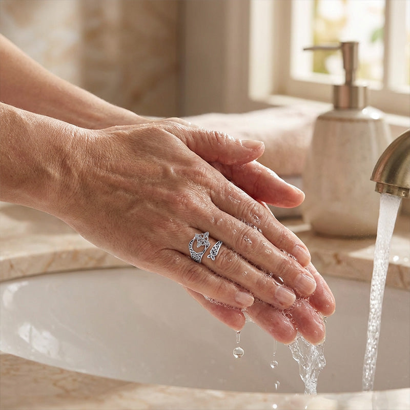 Prstan z odprtim keltskim vzorcem, izdelan iz srebra 925-SI