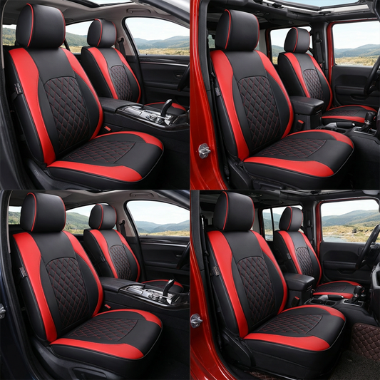 9 darabos bőr autóüléshuzat-készlet – Univerzális, prémium védelem! 🚗✨
