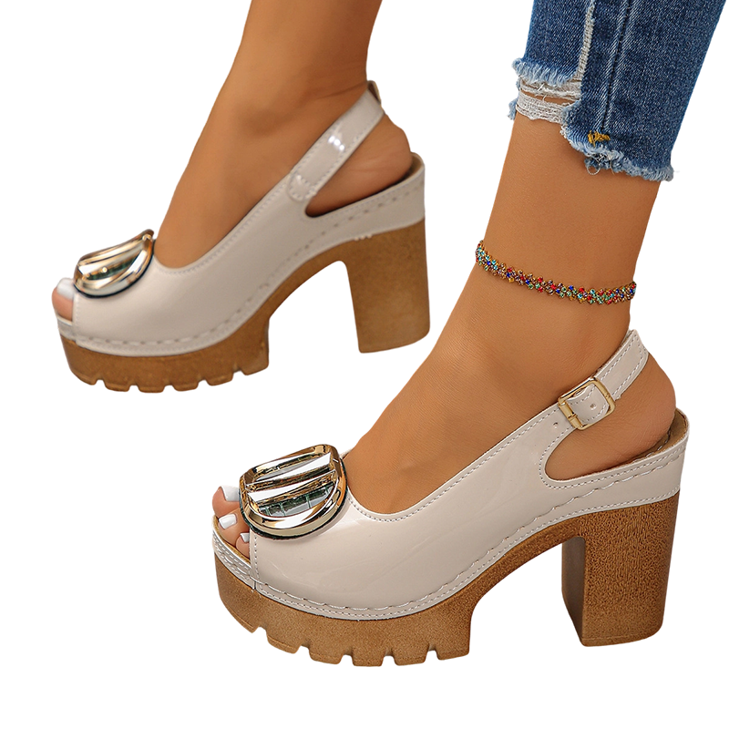 👡✨Κομψά σανδάλια με ανοιχτή μύτη και τακούνι με αγκράφα – κομψά, άνετα και ιδανικά για κάθε περίσταση 🌸-GR