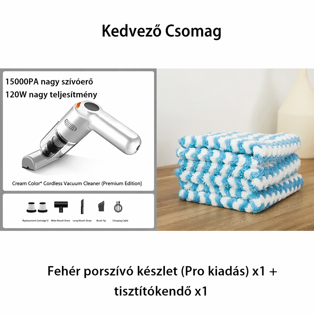🚗✨ Nagy teljesítményű vezeték nélküli autós porszívó készlet 🛋️