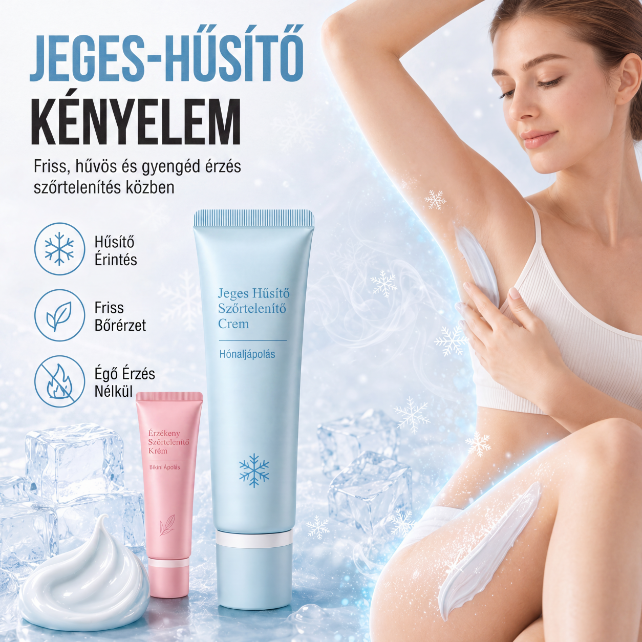 🧴🌸 Kíméletes szőrtelenítő krém – néhány perc alatt bársonyosan sima bőr!✨