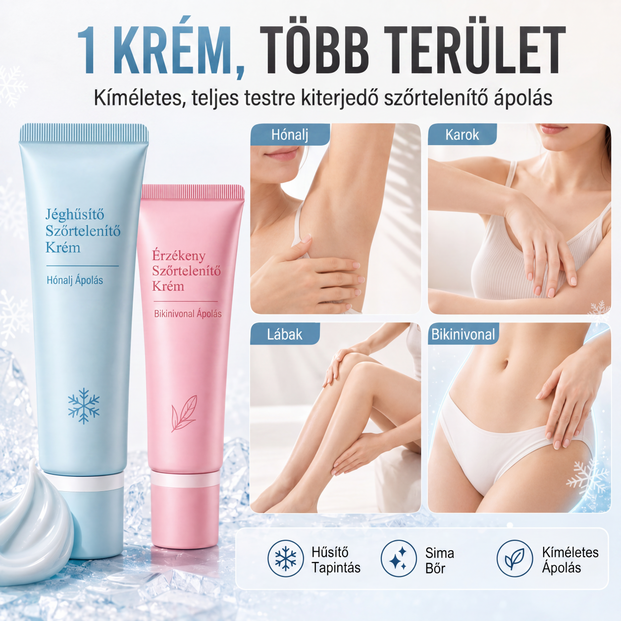 🧴🌸 Kíméletes szőrtelenítő krém – néhány perc alatt bársonyosan sima bőr!✨