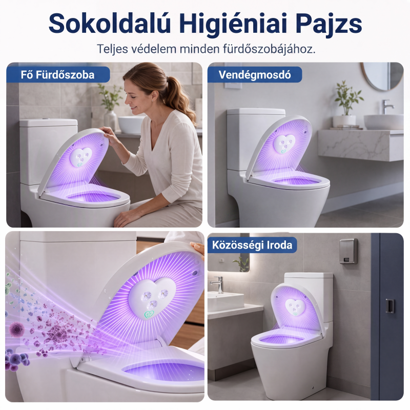 💡 UVC WC‑fertőtlenítő lámpa mozgásérzékelővel, intelligens fürdőszobai higiéniai eszköz 🧼