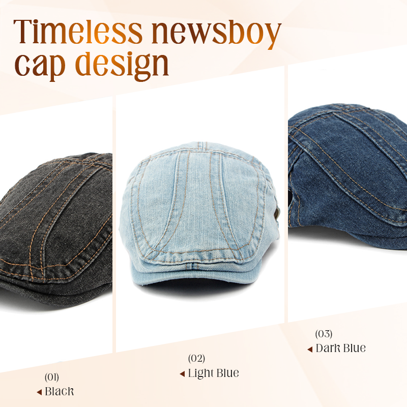 Unisex newsboy sapka farmerből