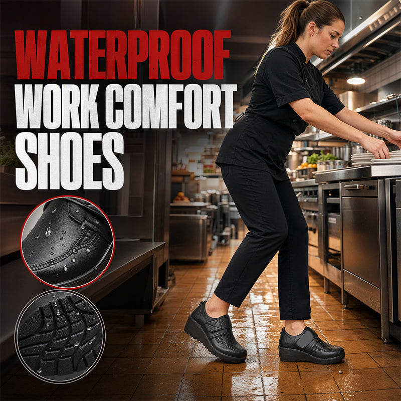 👟💧 Vízálló Munkakomfort Cipő – Csúszásgátló Talp, Tépőzáras & Éktalp
